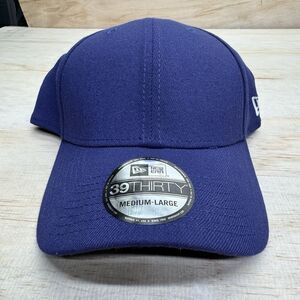 NEW M/L New Era 39Thirty Fitted Flex Cap Hat Blank Blue